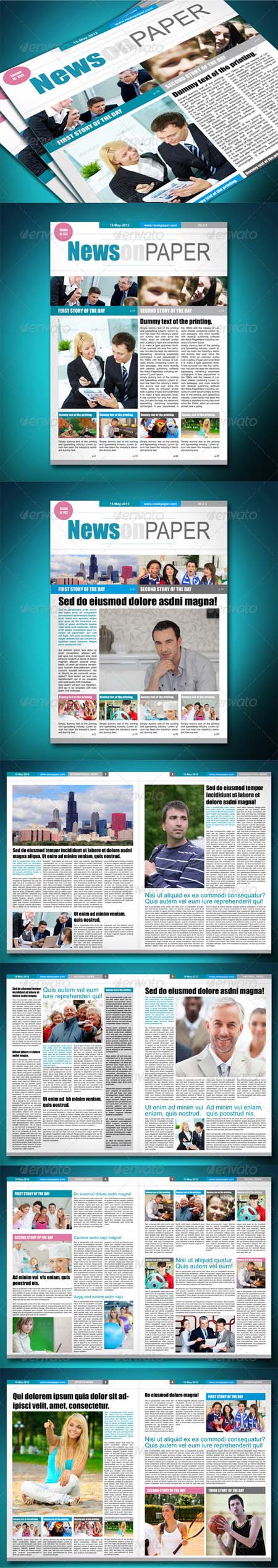 Newspaper Front Page Template Indesign