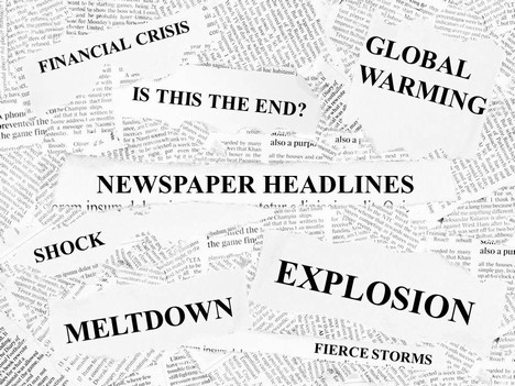 Newspaper Headlines Collage