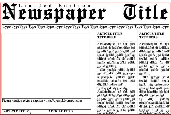 Newspaper Headlines Template