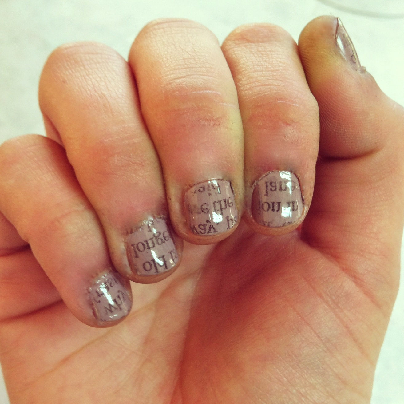 Newspaper Nails Pinterest