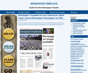 Newspaper Template For Word