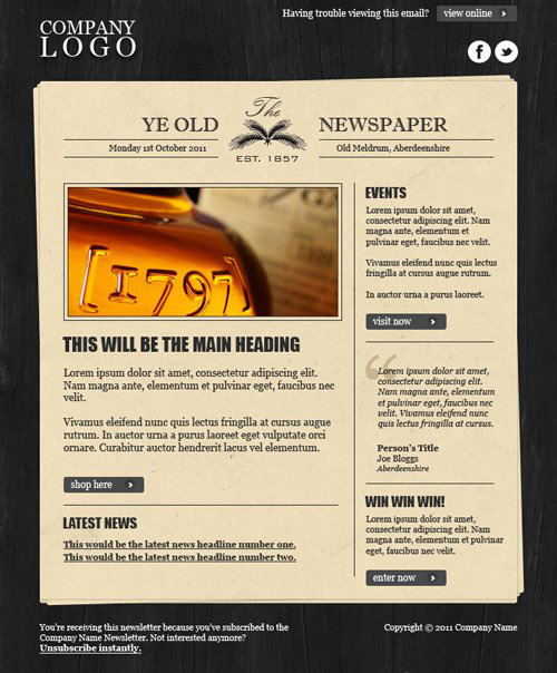 Newspaper Template Free Online