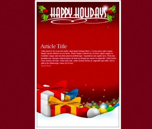 Sample Newsletter Layout