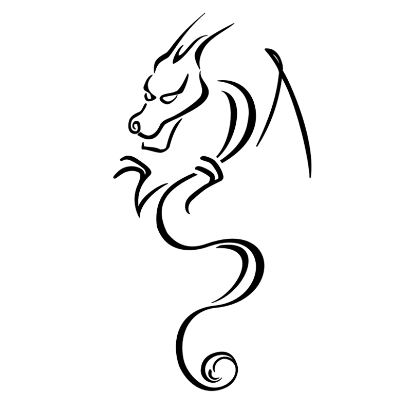 Simple Dragon Tattoos For Women