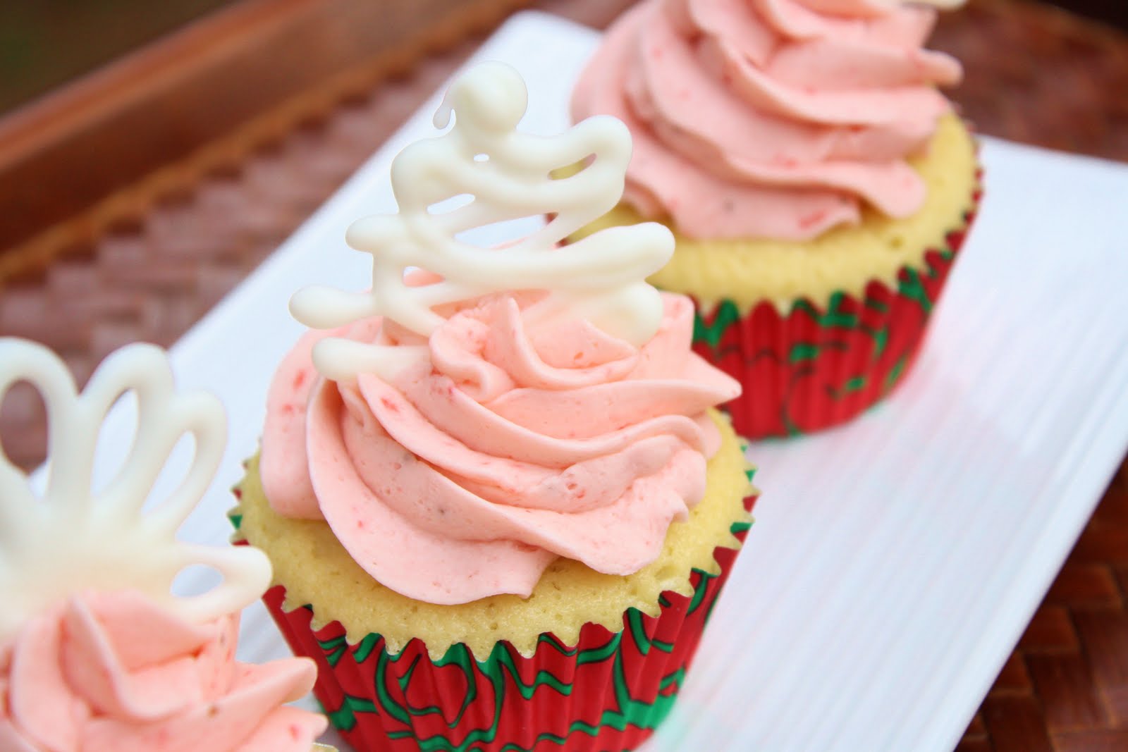 Strawberry Vanilla Cupcakes