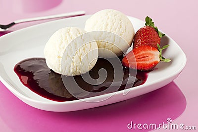 Strawberry Vanilla Ice Cream