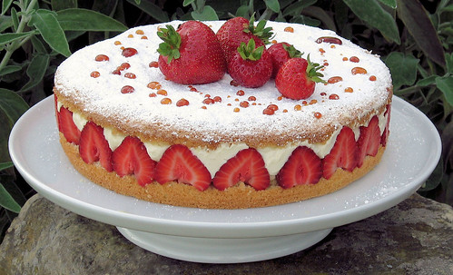 Strawberry Vanilla Ice Cream Cake