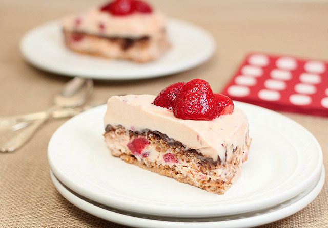 Strawberry Vanilla Ice Cream Cake