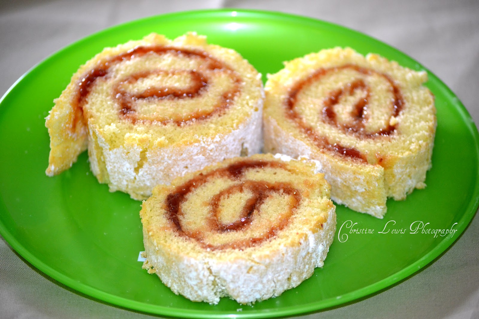 Strawberry Vanilla Roll Cake