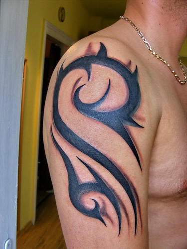 Tribal Dragon Tattoo Arm