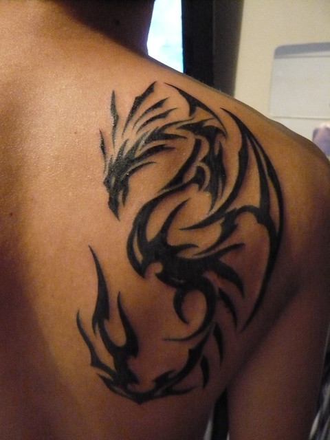 Tribal Dragon Tattoo Designs For Men