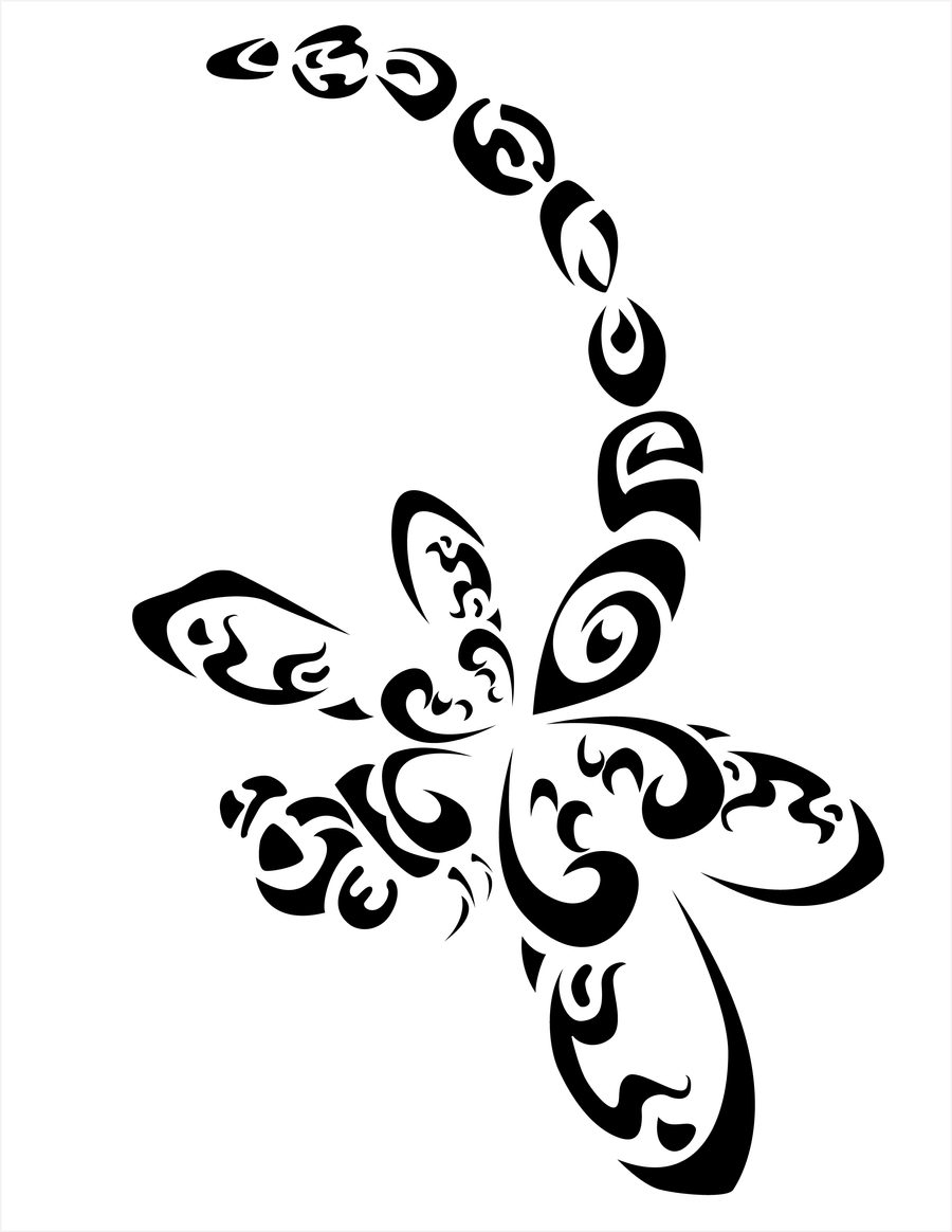 Tribal Dragonfly Tattoo Pictures