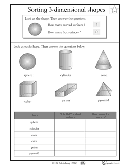 Two Dimensional Shapes Worksheets First Grade