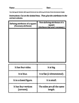 Two Dimensional Shapes Worksheets First Grade