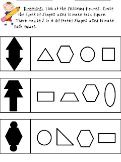 Two Dimensional Shapes Worksheets First Grade