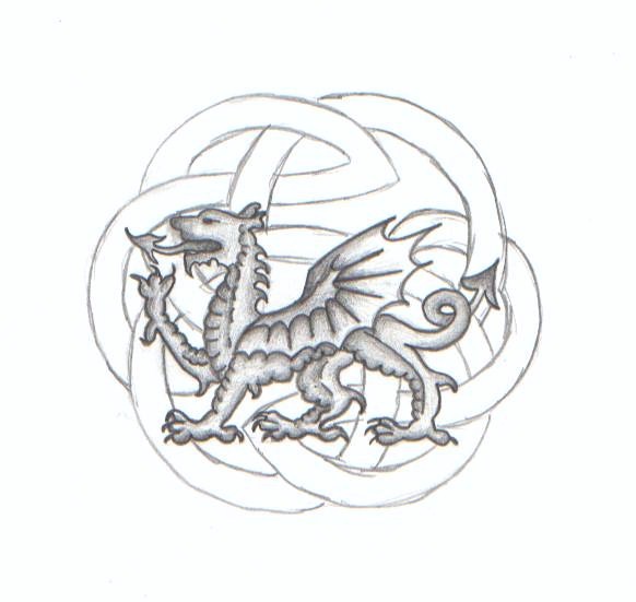 Welsh Dragon Tattoo Designs For Men