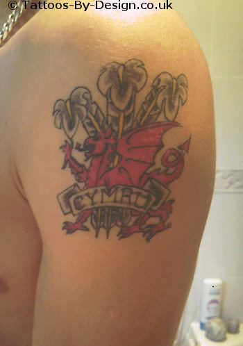 Welsh Dragon Tattoo Designs For Men