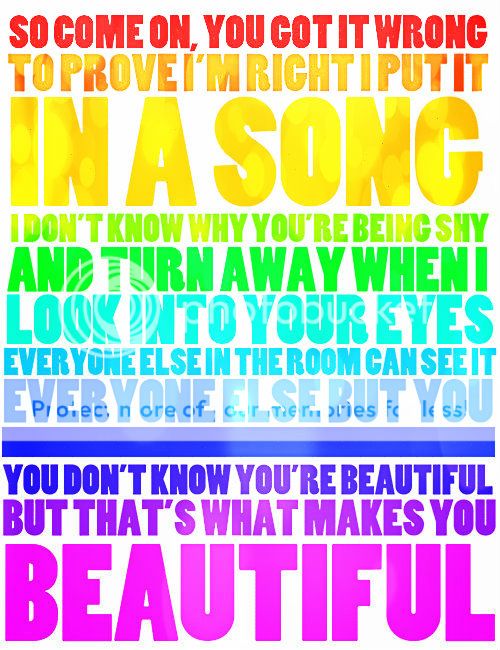 What Makes You Beautiful Lyrics Drawing