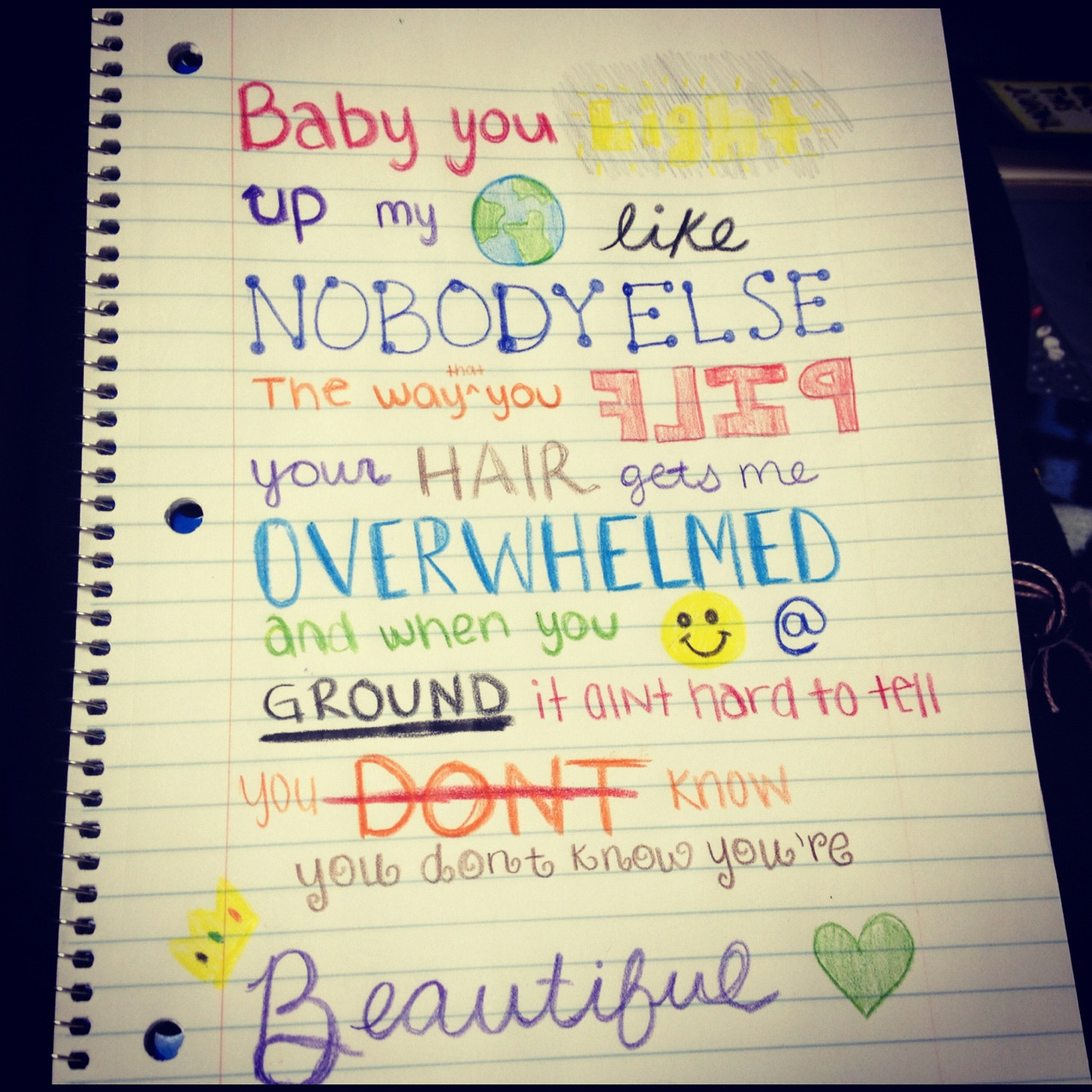 What Makes You Beautiful Lyrics Drawing