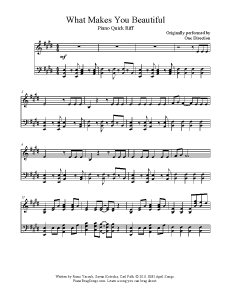 What Makes You Beautiful Piano Sheet