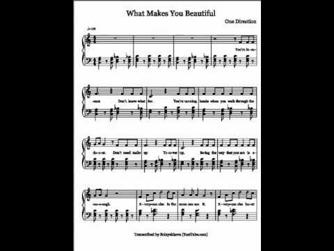 What Makes You Beautiful Piano Sheet Music