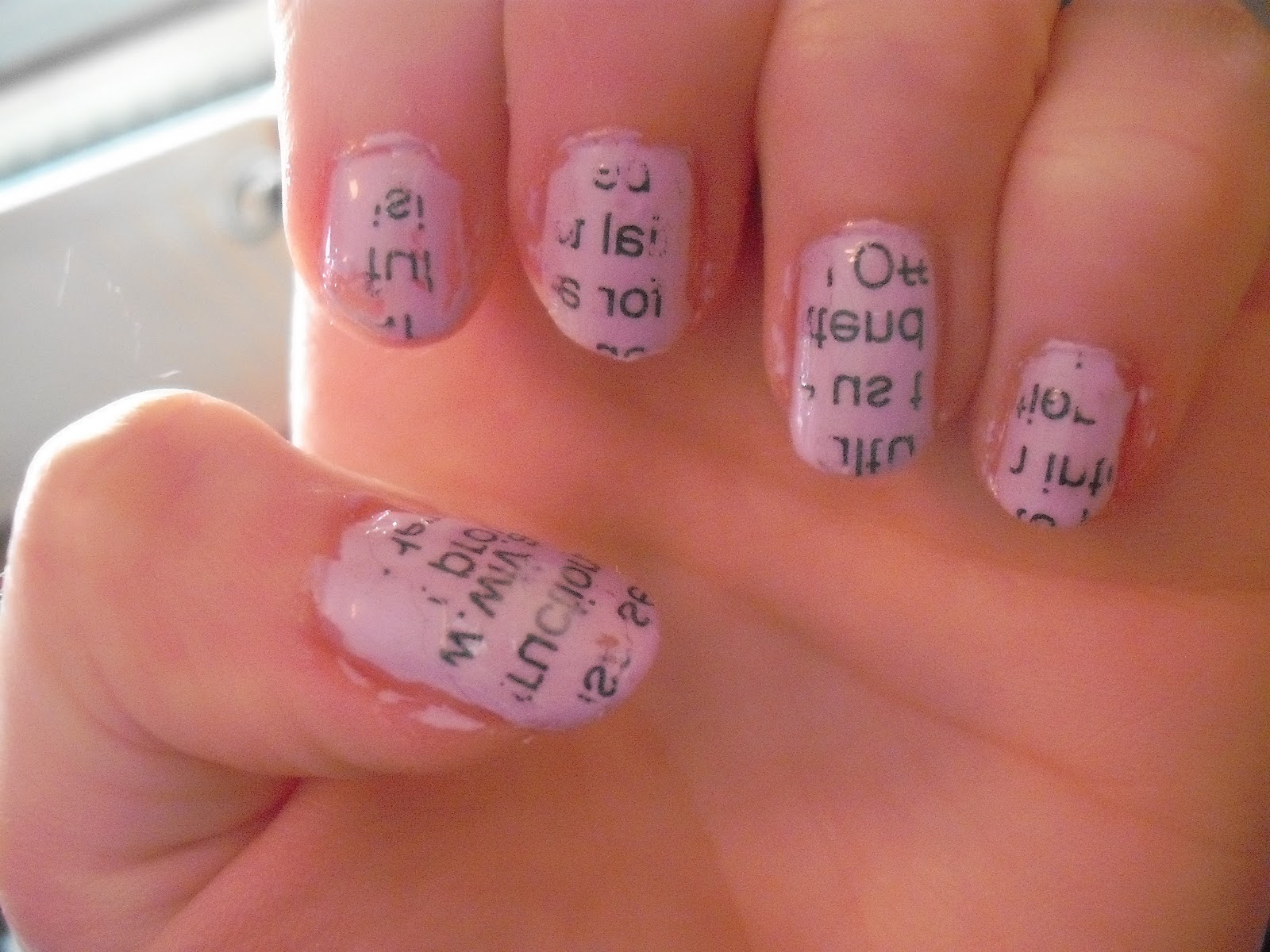 Youtube Newspaper Nails With Water